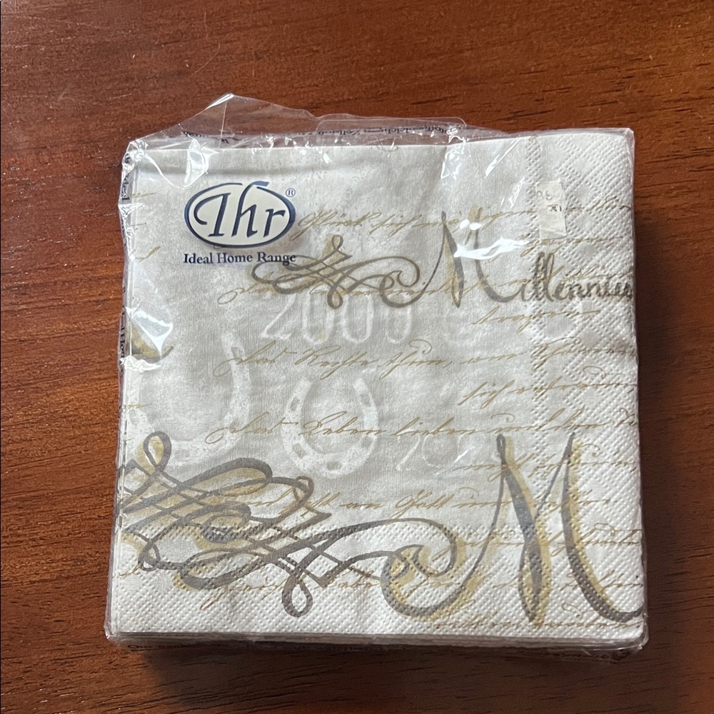 Vintage 2000 Millennium cocktail napkins